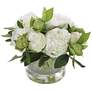 Uttermost White Garden Peony 10" Wide Faux Flowers in Vase