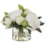 3_Uttermost White Garden Peony 10" Wide Faux Flowers in Vase more views
