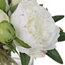 4_Uttermost White Garden Peony 10" Wide Faux Flowers in Vase more views