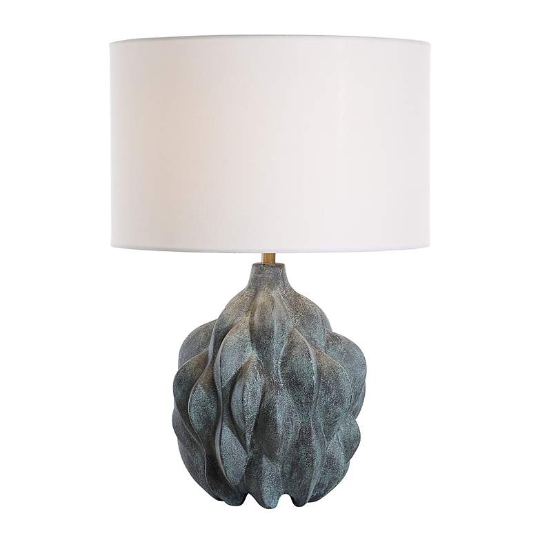 Image 2 Uttermost Whitecap Rustic Bronze Ceramic Accent Table Lamp