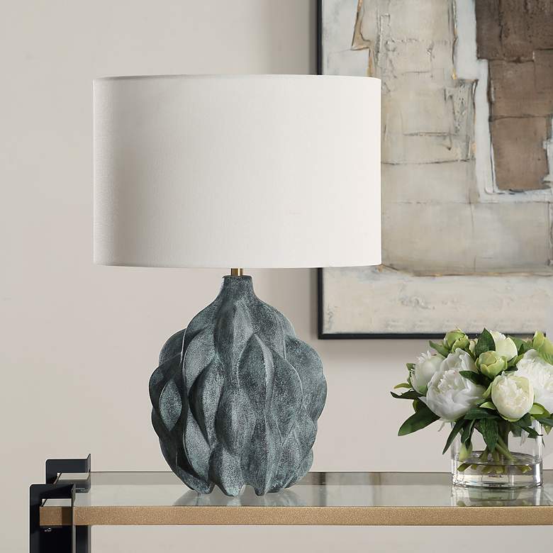 Image 3 Uttermost Whitecap Rustic Bronze Ceramic Accent Table Lamp more views