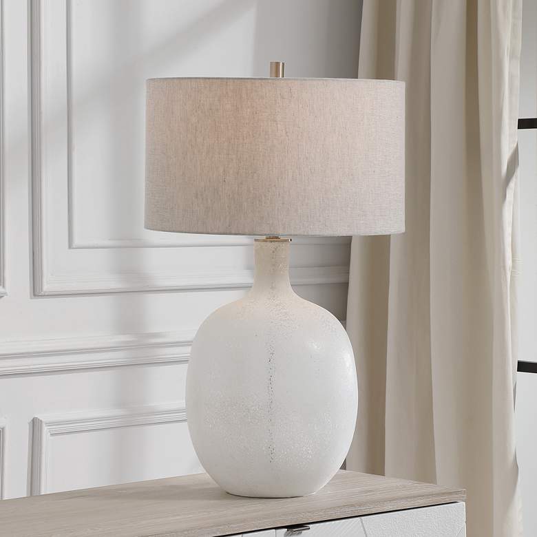 Image 1 Uttermost Whiteout 29 3/4" High Textured Glass Table Lamp