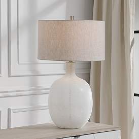 Image1 of Uttermost Whiteout Textured Glass Table Lamp