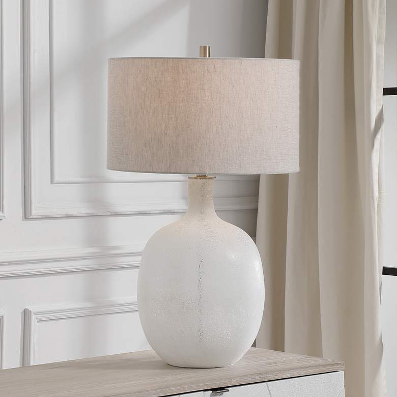Image 1 Uttermost Whiteout Textured Glass Table Lamp