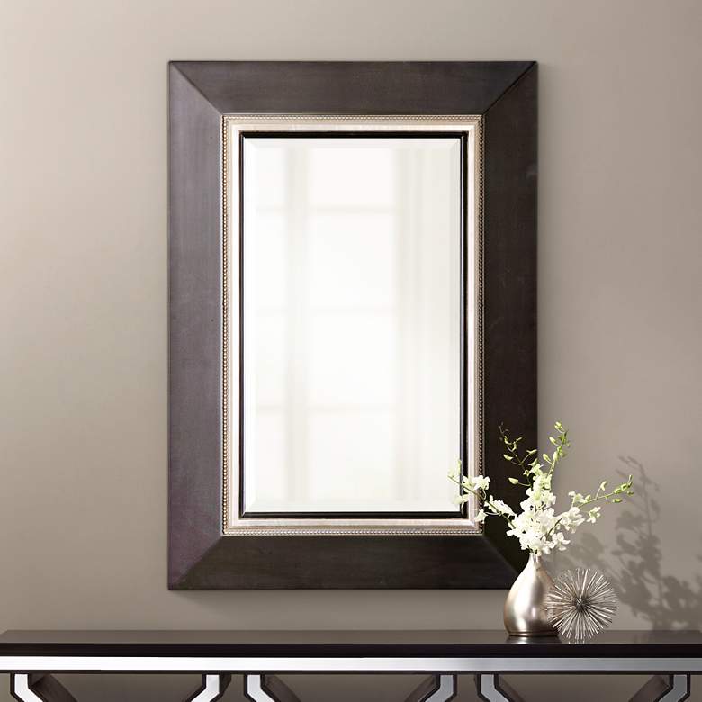 Image 1 Uttermost Whitmore Matte Black 30 inch x 40 inch Vanity Wall Mirror