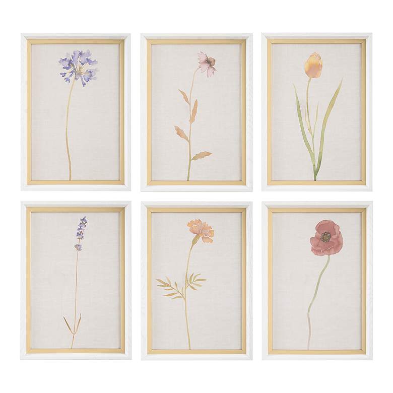 Image 2 Uttermost Wild Flourish 14" x 20" 6-Piece Framed Prints