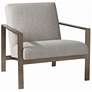 Uttermost Wills Warm Gray Oatmeal Woven Fabric Accent Chair