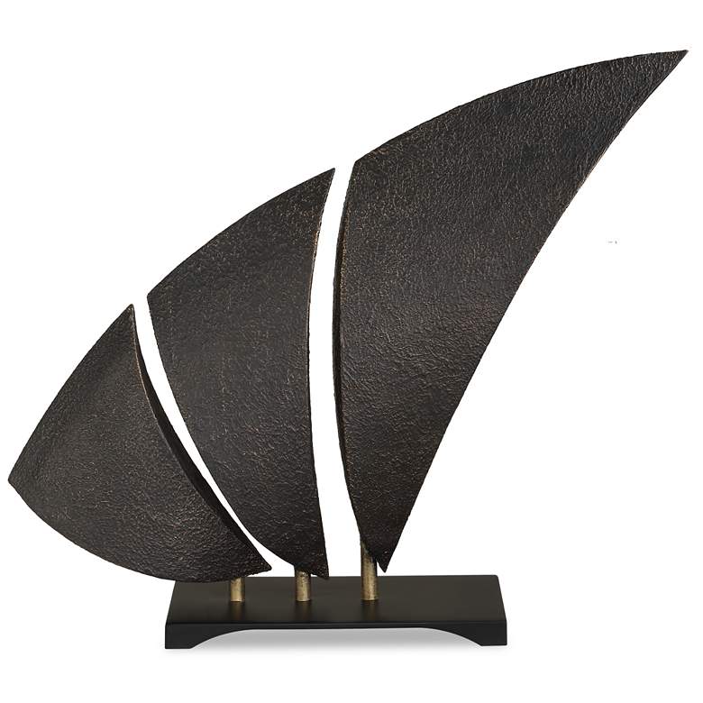 Image 2 Uttermost Wind Crest 17" High x 20 1/2" Long Metal Sculpture