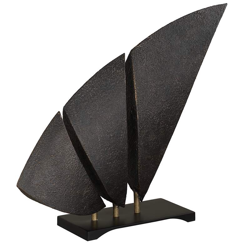 Image 5 Uttermost Wind Crest 17" High x 20 1/2" Long Metal Sculpture more views