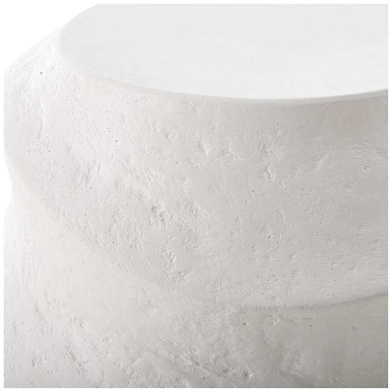 Image 5 Uttermost Winded 20" H x 14 1/2" W White GRC Outdoor Accent Table more views