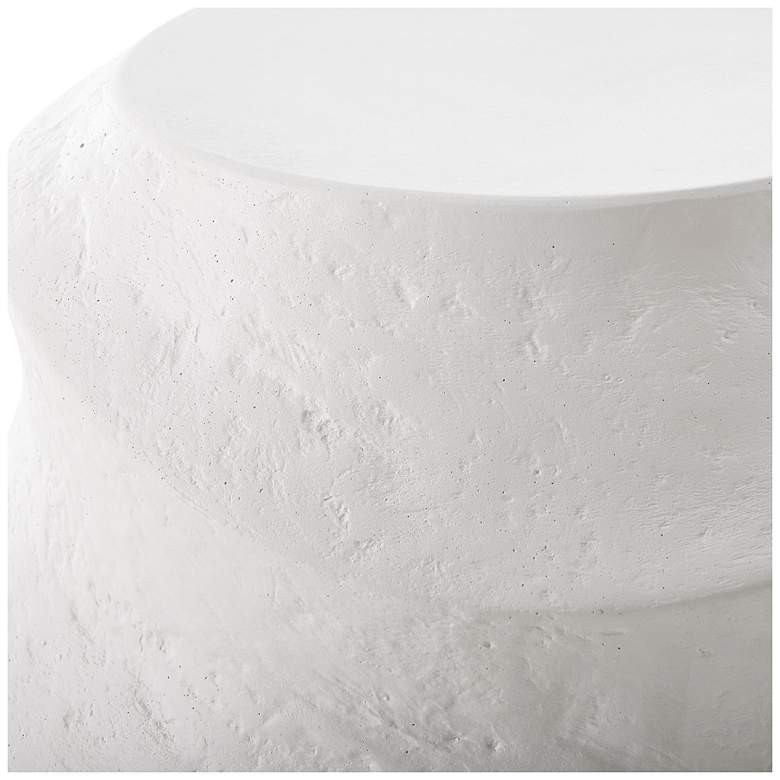 Image 6 Uttermost Winded 20" H x 14 1/2" W White GRC Outdoor Accent Table more views