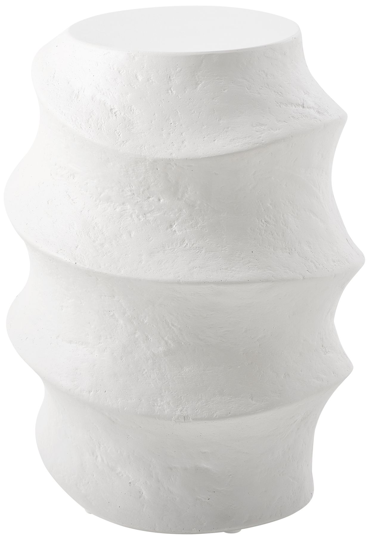 Image 2 Uttermost Winded 20" H x 14 1/2" W White GRC Outdoor Accent Table