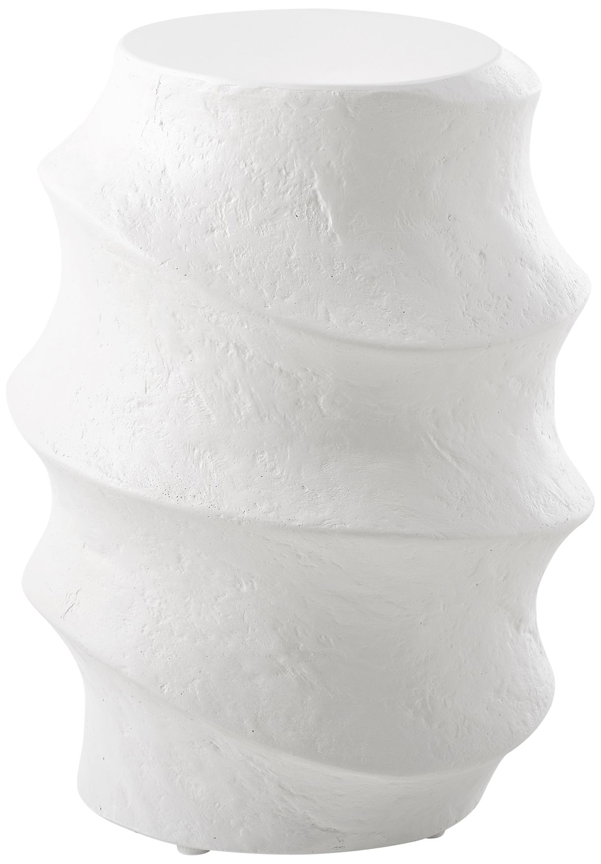 Image 5 Uttermost Winded 20" H x 14 1/2" W White GRC Outdoor Accent Table more views