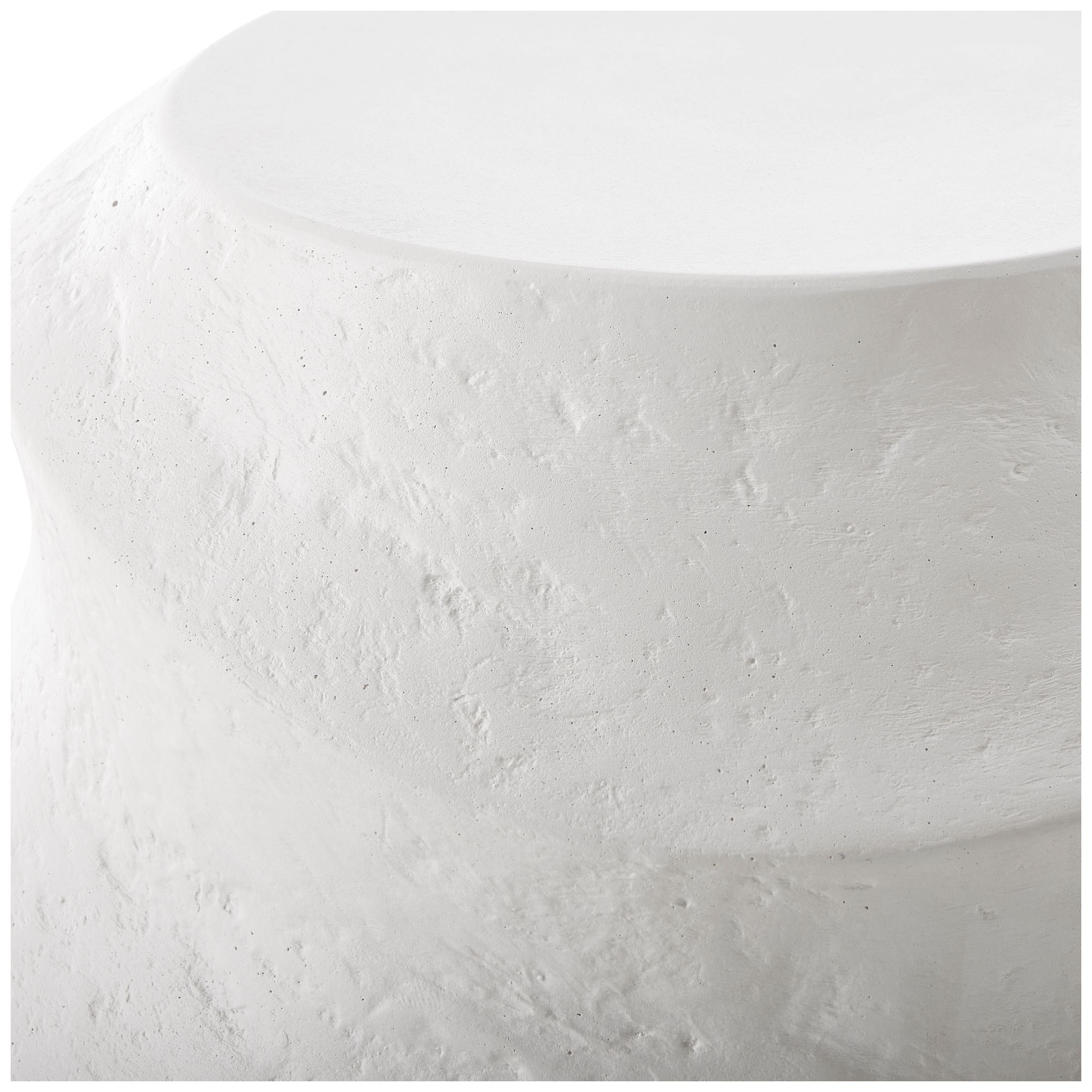 Image 6 Uttermost Winded 20" H x 14 1/2" W White GRC Outdoor Accent Table more views