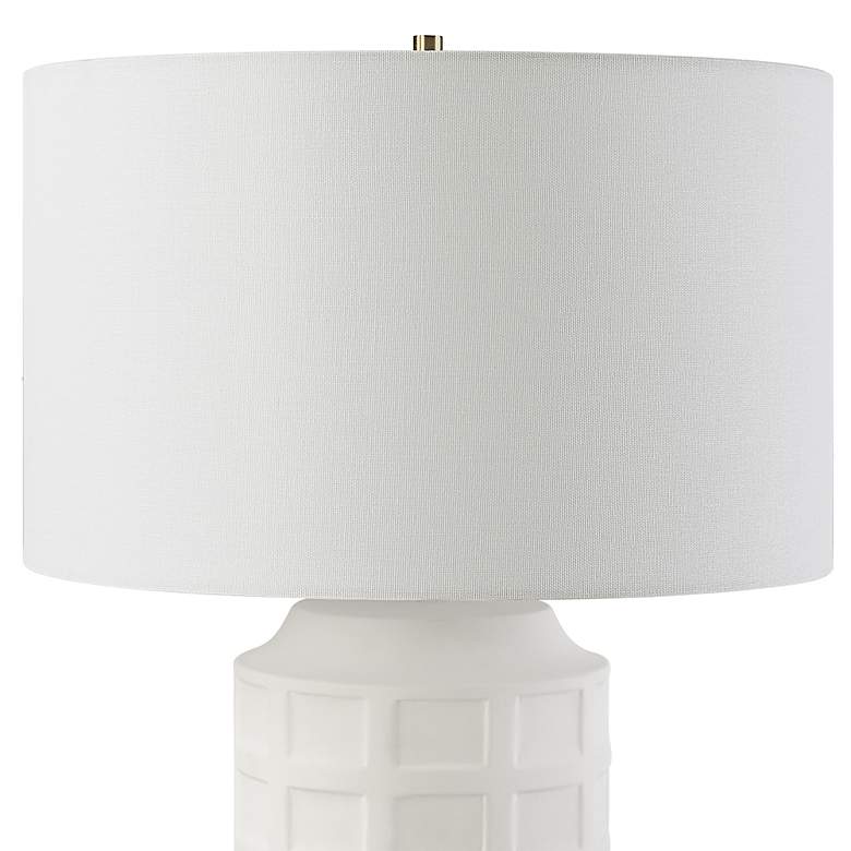 Image 6 Uttermost Window Pane 28" Chalk White Ceramic Table Lamp more views