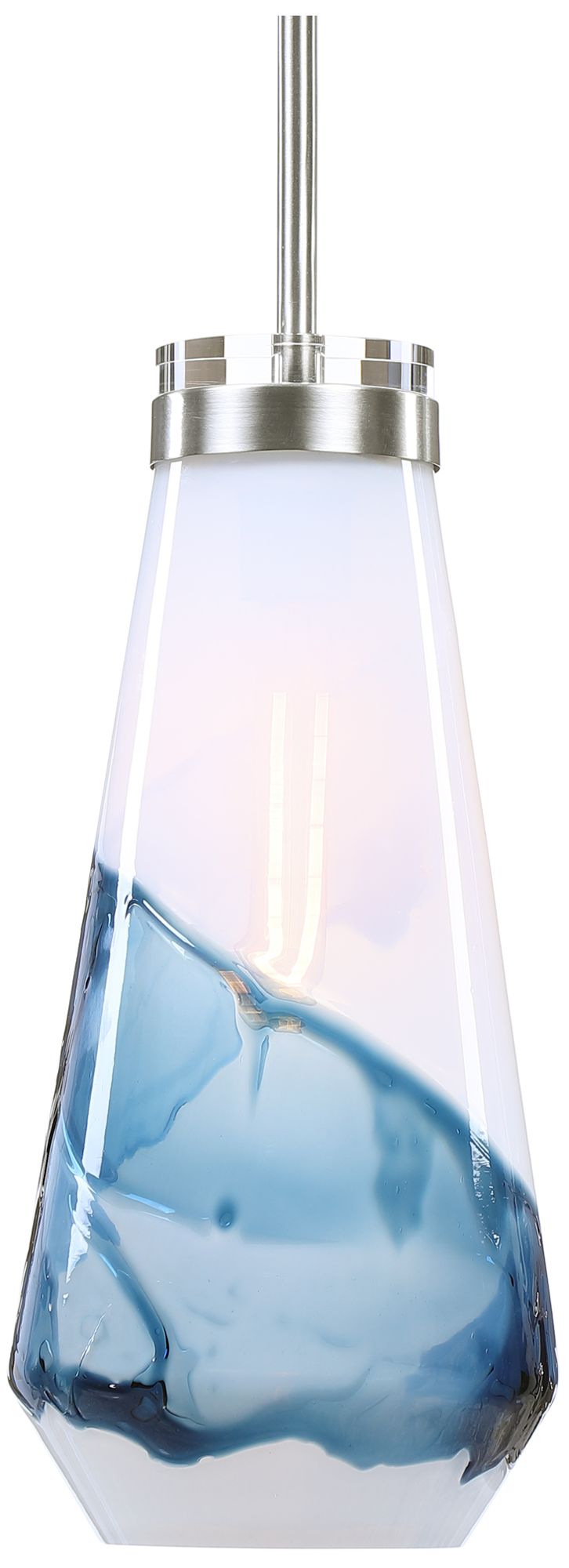 Image 2 Uttermost Windswept 8 1/4" Wide Blue and White 1-Light Mini Pendant