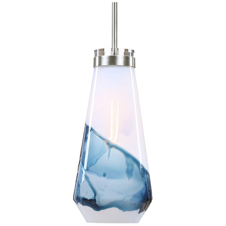 Image 2 Uttermost Windswept Blue and White Mini Pendant Light