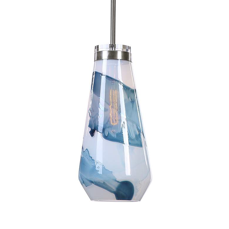 Image 6 Uttermost Windswept Blue and White Mini Pendant Light more views