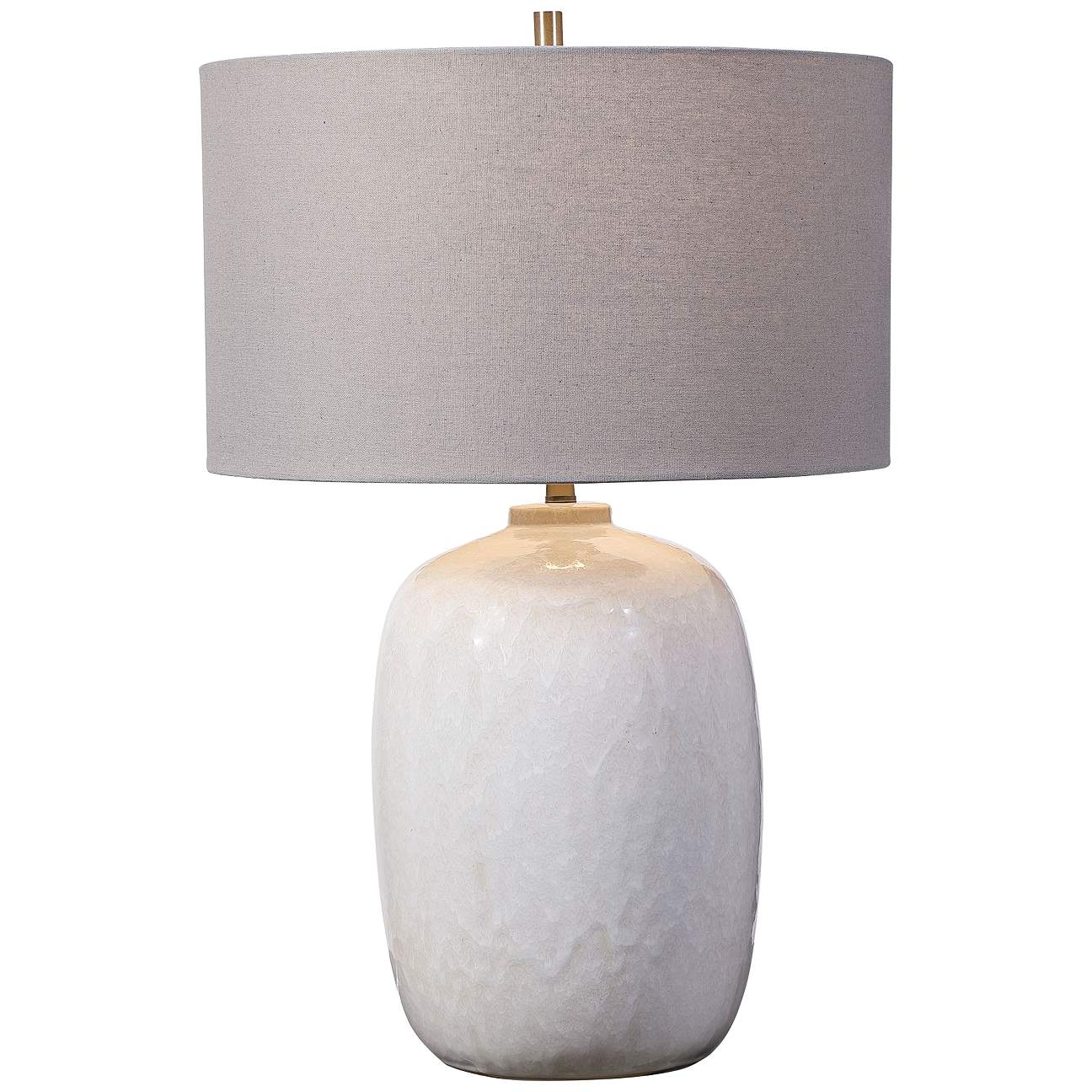Uttermost Winterscape Cream-Ivory Drip Glaze Table Lamp - #89F97 ...