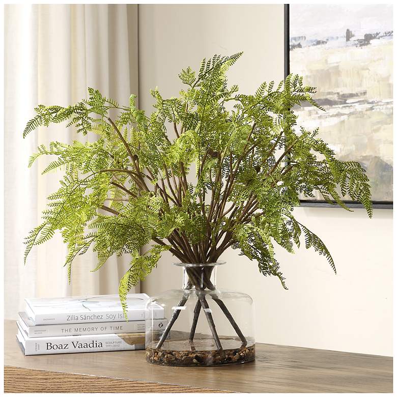 Image 1 Uttermost Woodland Fern 27 1/2" Wide Centerpiece
