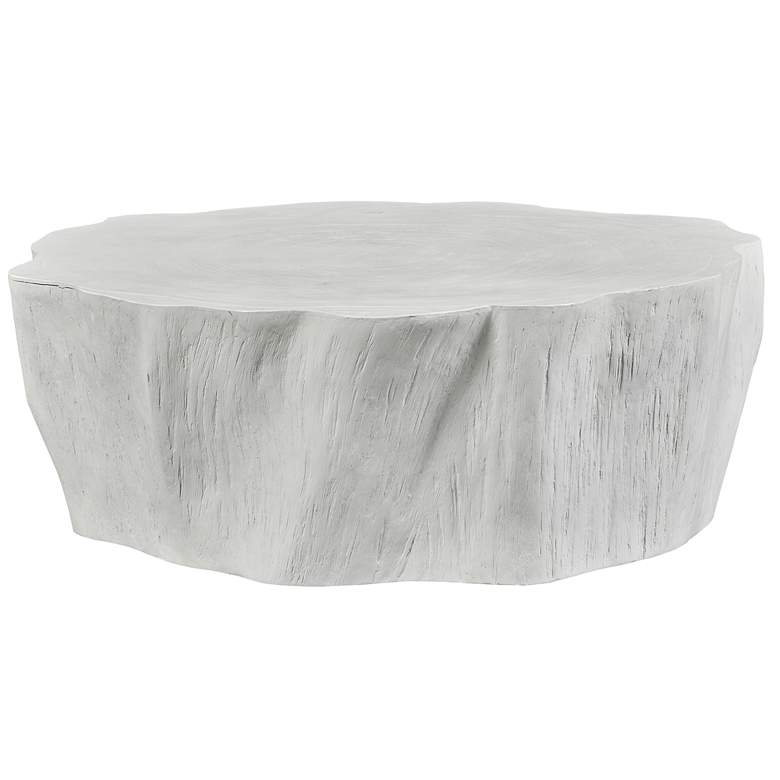 Image 2 Uttermost Woods Edge 44" x 32" x 15" White Coffee Table
