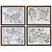 Uttermost World Maps 4-Piece 28 1/4"W Framed Wall Art Set