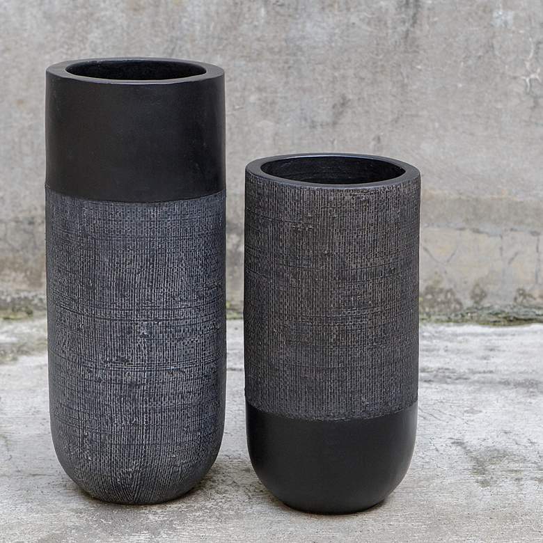 Image 1 Uttermost Woven Shadow 2-Piece Vases