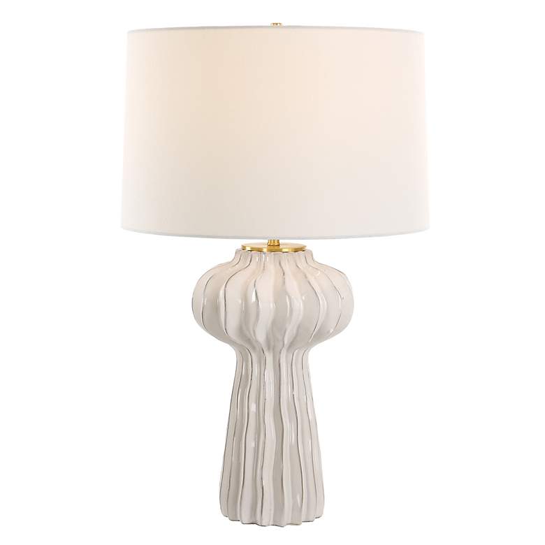 Image 2 Uttermost Wrenley 27 1/2" High Modern White Porcelain Table Lamp