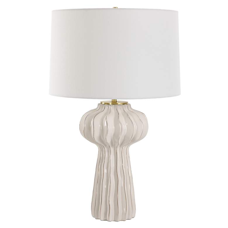 Image 4 Uttermost Wrenley 27 1/2" High Modern White Porcelain Table Lamp more views