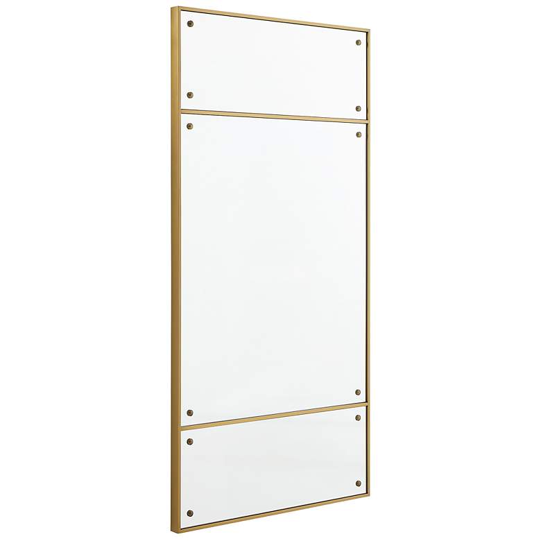 Image 4 Uttermost Wrenton 30" Wide x 60" High Brass Mirror more views