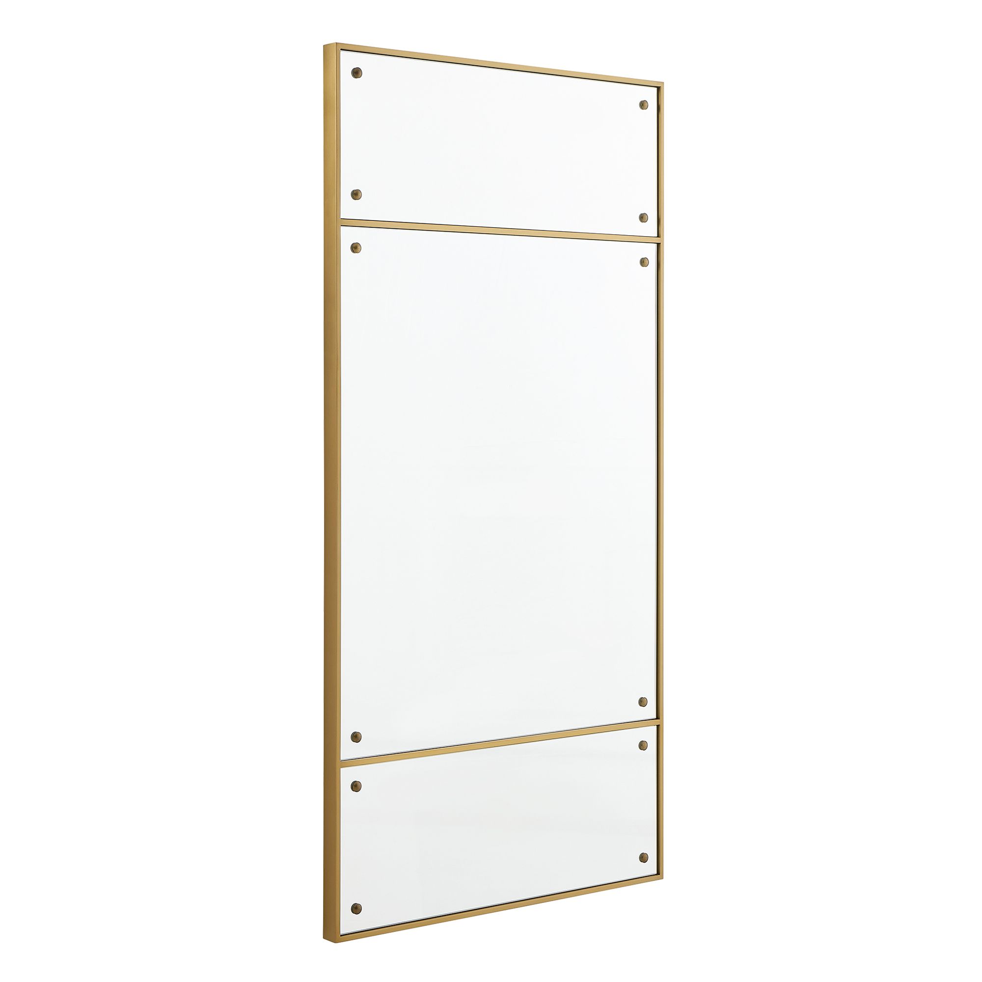 Uttermost Wrenton 30" Wide x 60" High Brass Mirror