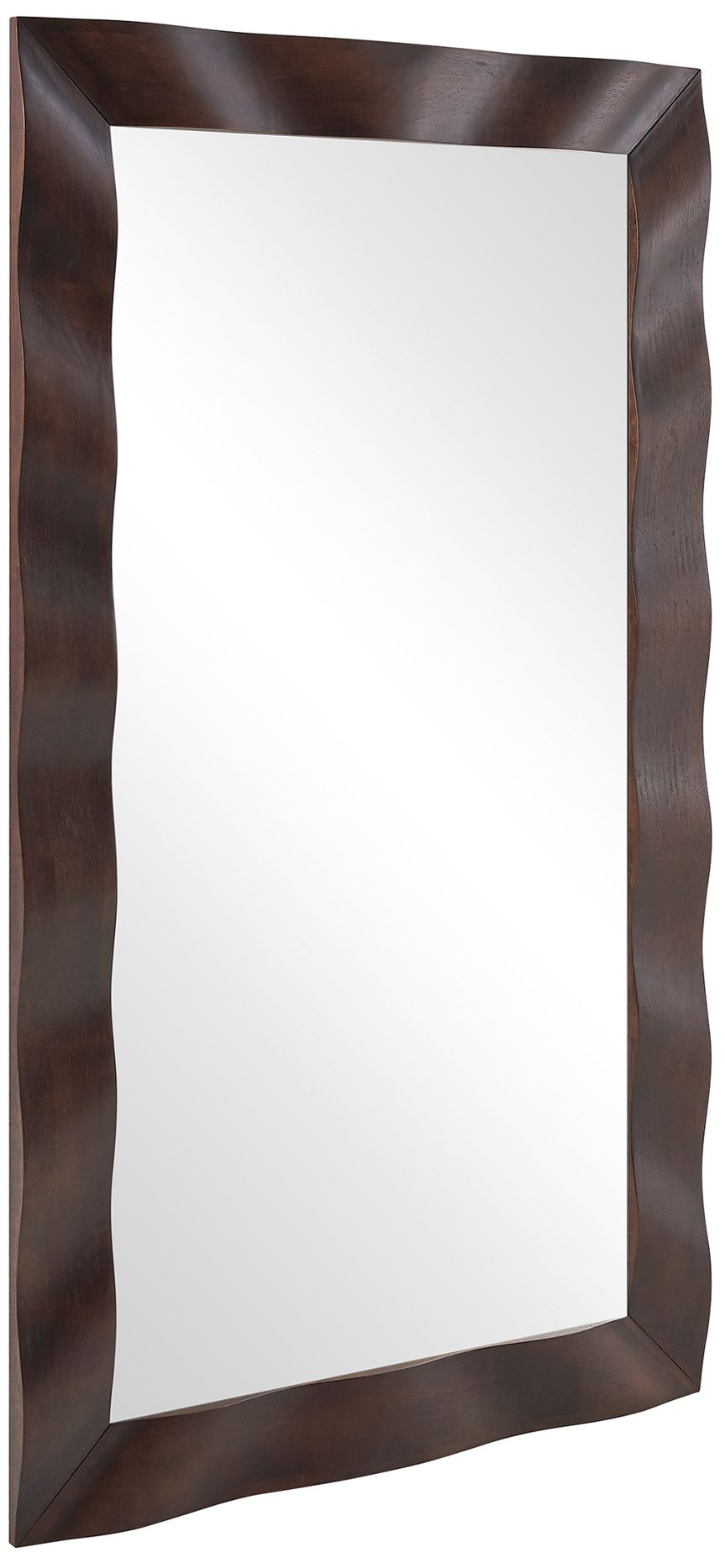 Image 4 Uttermost Wrinkle Dark Walnut 39 5/8" x 69 5/8" Wall Mirror more views