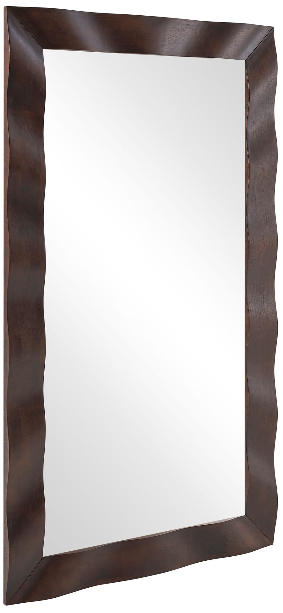 Image 4 Uttermost Wrinkle Dark Walnut 39 5/8" x 69 5/8" Wall Mirror more views