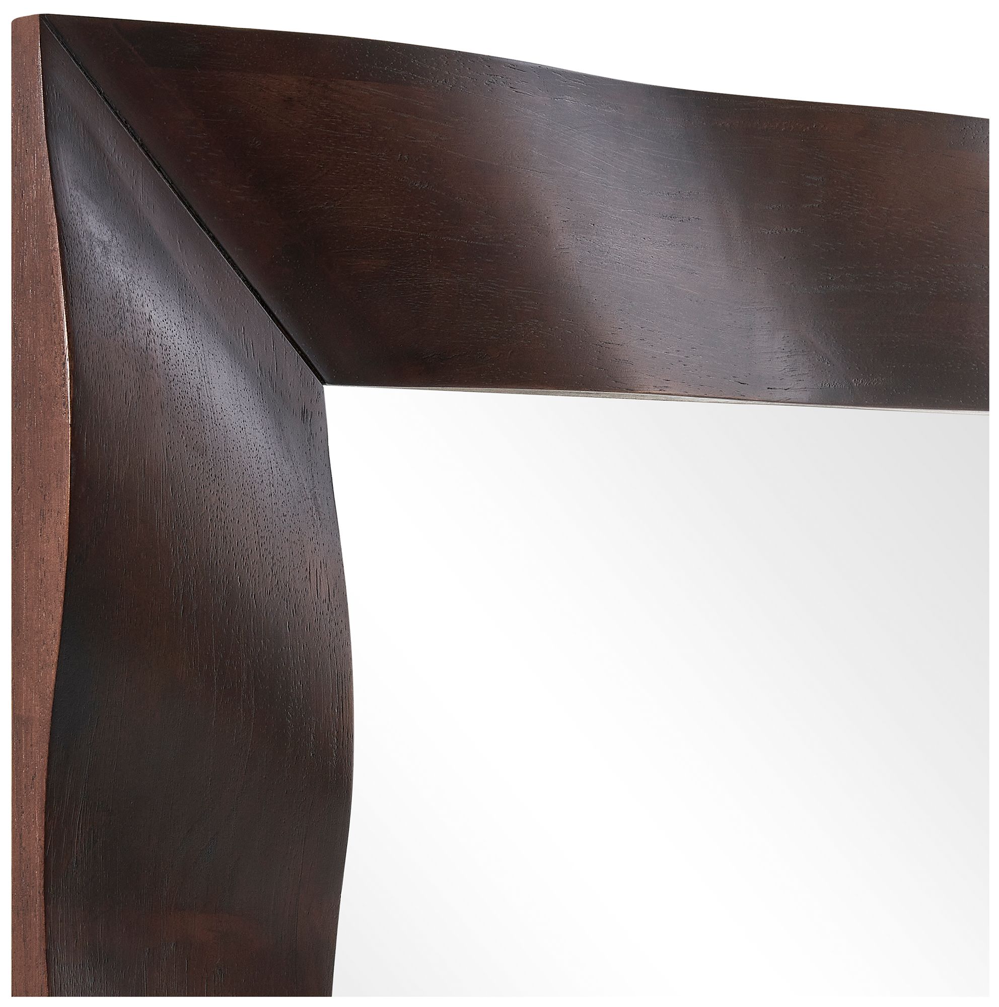 Image 5 Uttermost Wrinkle Dark Walnut 39 5/8" x 69 5/8" Wall Mirror more views