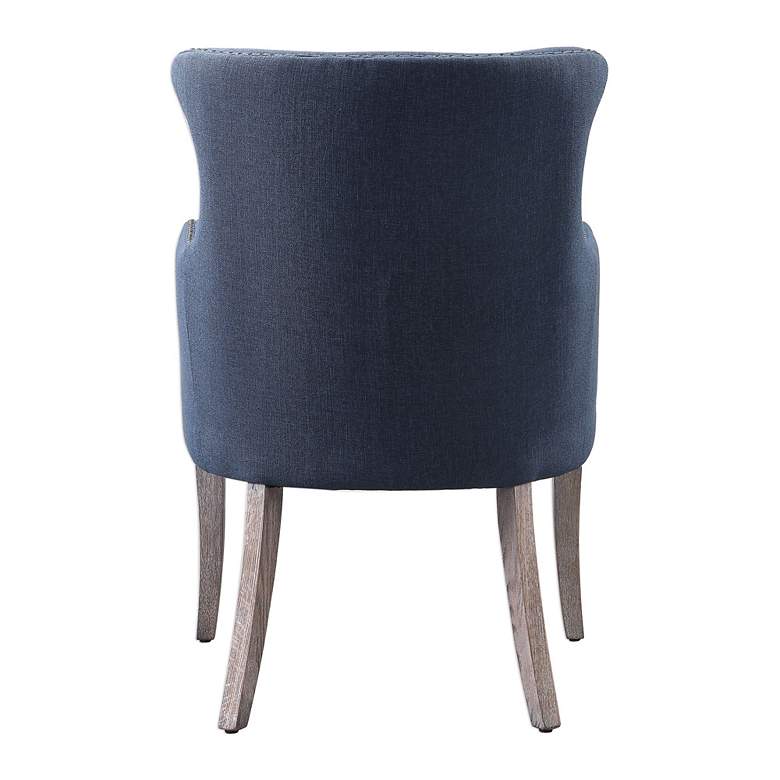 Image 6 Uttermost Yareena 28 1/4" Wide Nailhead Trim Navy Blue Wing Chair more views