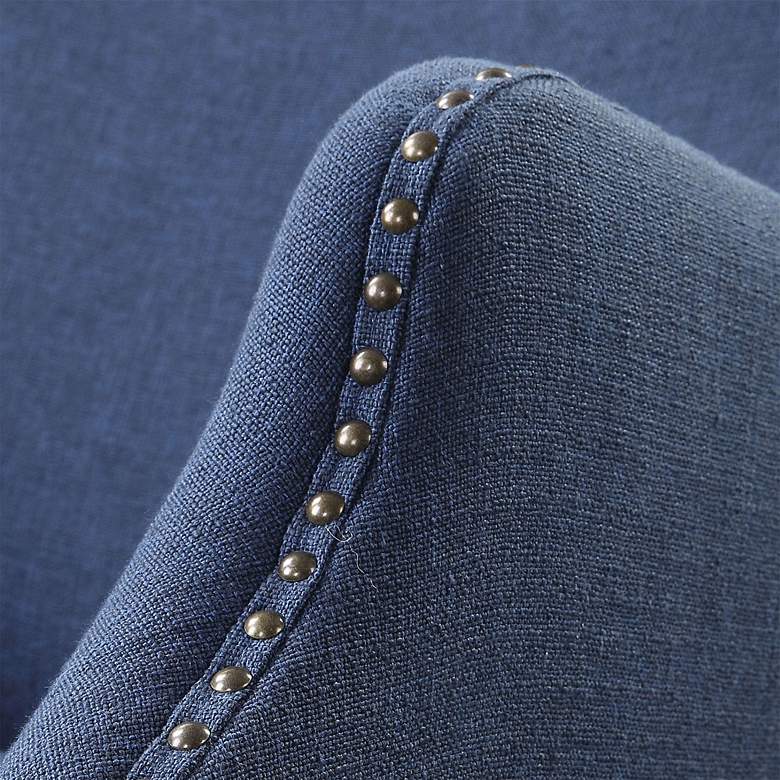 Image 7 Uttermost Yareena 28 1/4" Wide Nailhead Trim Navy Blue Wing Chair more views