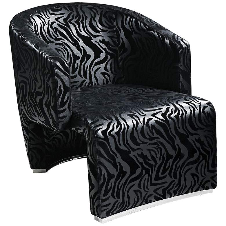 Image 1 Uttermost Yareli Black Zebra Accent Chair