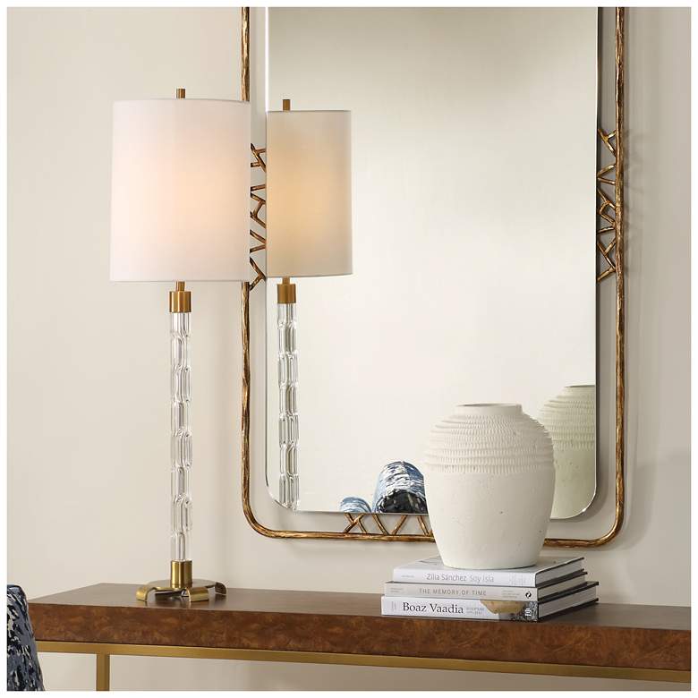 Image 1 Uttermost York 36 3/4" Crystal Glass Buffet Lamp