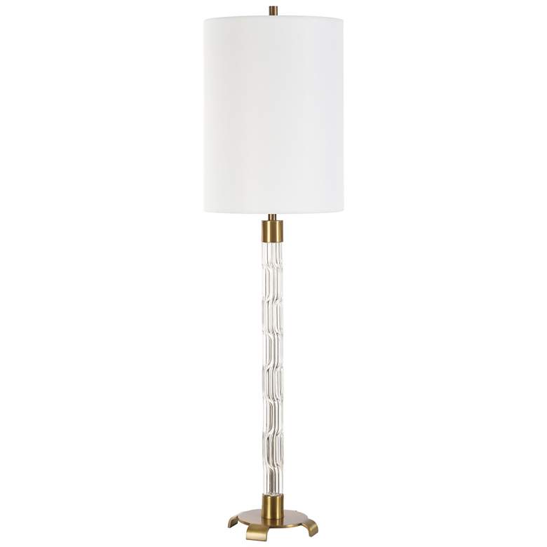 Image 3 Uttermost York 36 3/4" Crystal Glass Buffet Lamp more views