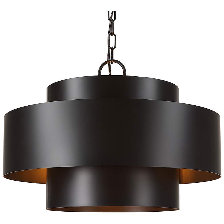 Image 2 Uttermost Youngstown 20 inchW Rich Dark Bronze 4-Light Pendant