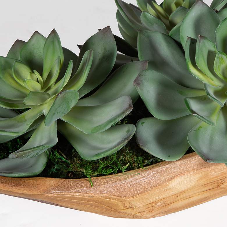 Image 3 Uttermost Yuma Green Succulent 27" Wide Faux Plant in Bowl more views