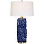 2_Uttermost Zade 33" High Modern Ceramic Blue Table Lamp