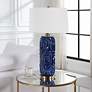 3_Uttermost Zade 33" High Modern Ceramic Blue Table Lamp more views