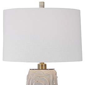 Image4 of Uttermost Zade 34" Warm Gray Ceramic Table Lamp more views