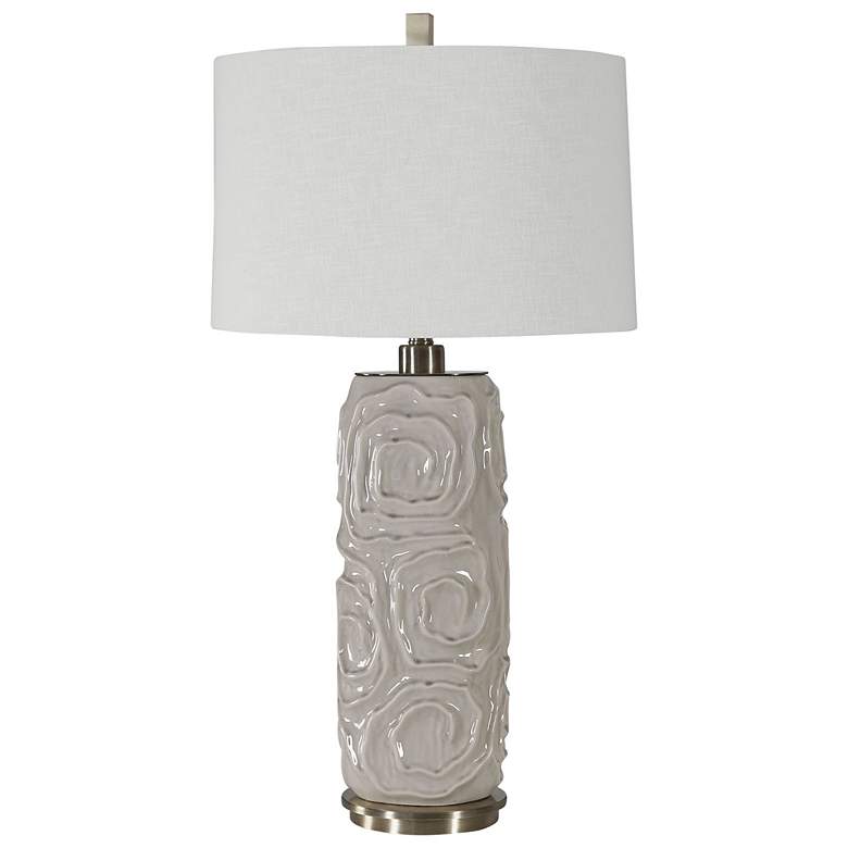Image 4 Uttermost Zade 34" Warm Gray Ceramic Table Lamp more views