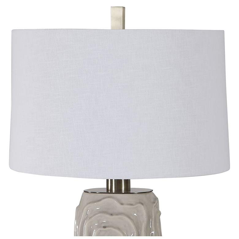 Image 7 Uttermost Zade 34 inch Warm Gray Ceramic Table Lamp more views