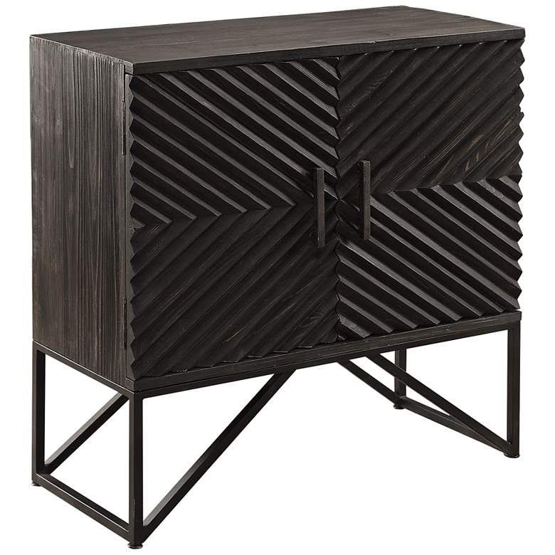 Image 2 Uttermost Zadie 36 1/4"W Aged Ebony 2-Door Accent Cabinet