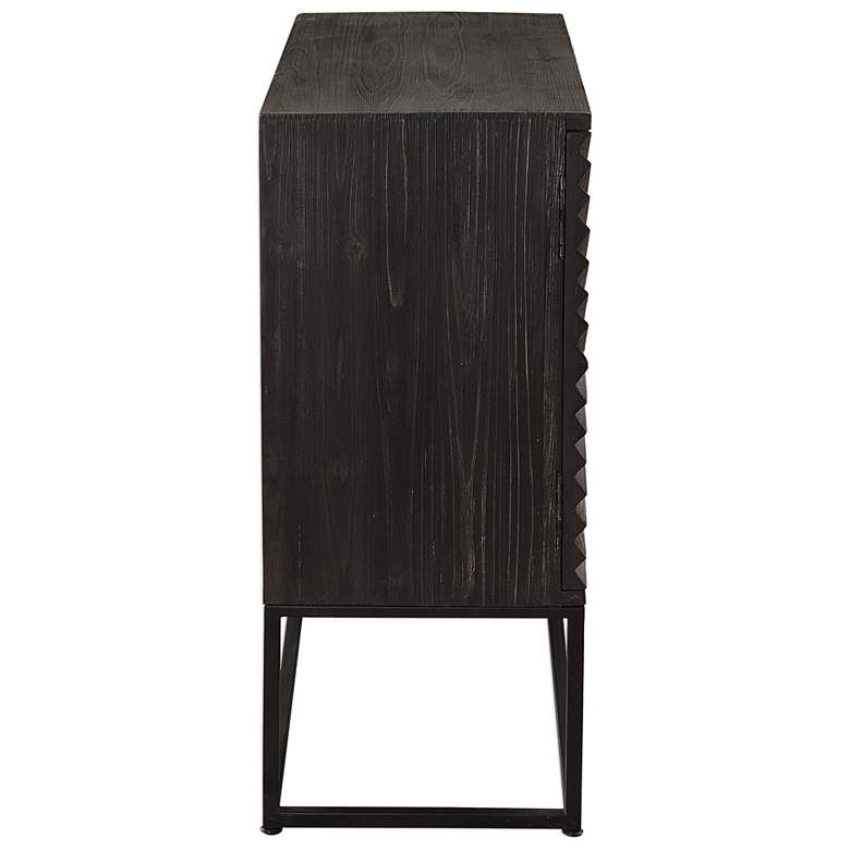 Image 3 Uttermost Zadie 36 1/4"W Aged Ebony 2-Door Accent Cabinet more views
