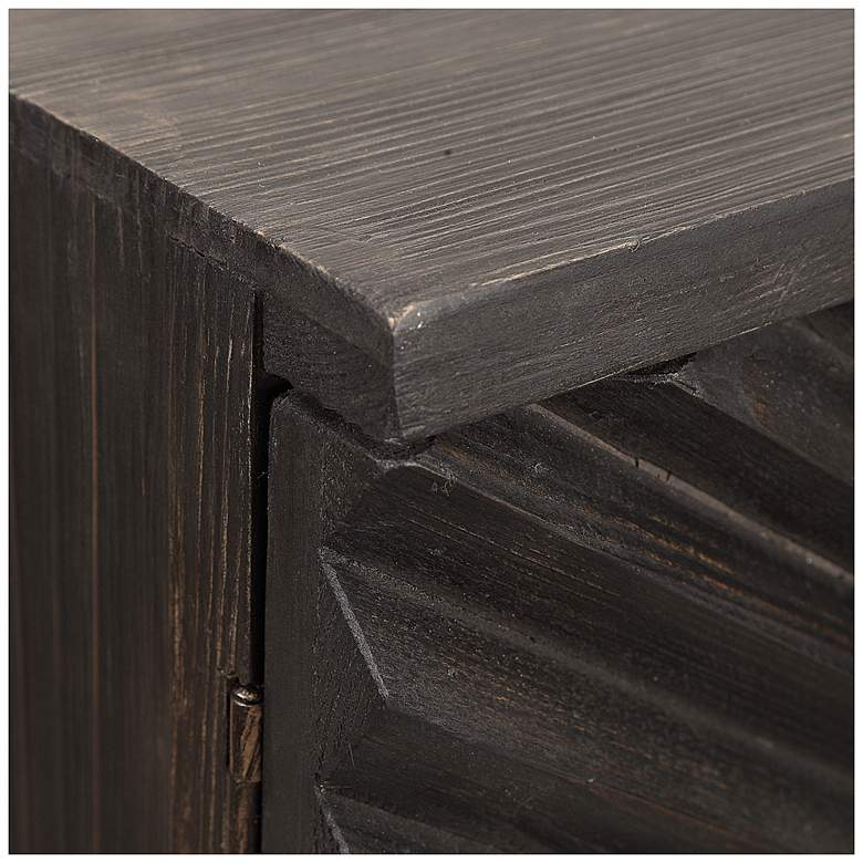 Image 4 Uttermost Zadie 36 1/4"W Aged Ebony 2-Door Accent Cabinet more views