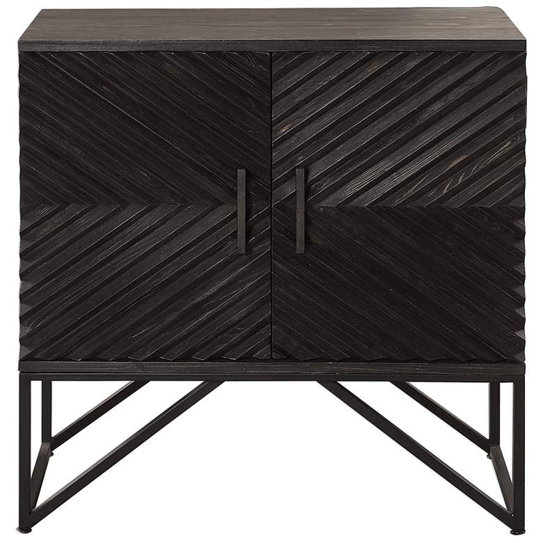 Image 6 Uttermost Zadie 36 1/4 inchW Aged Ebony 2-Door Accent Cabinet more views